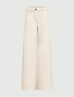 5 tasche ampio in raso stretch - BIANCO LANA