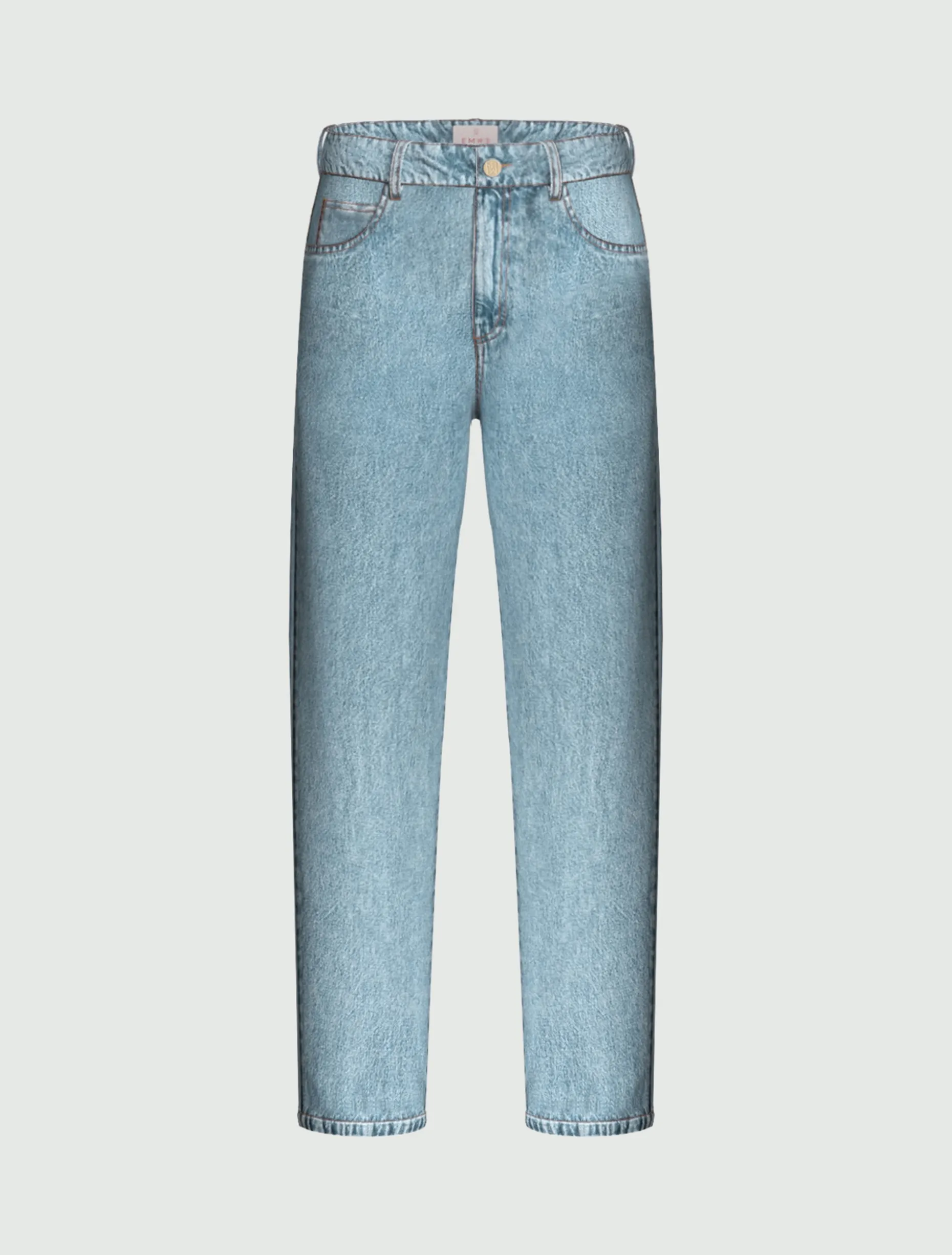 5 tasche mom fit in denim - BLUE JEANS