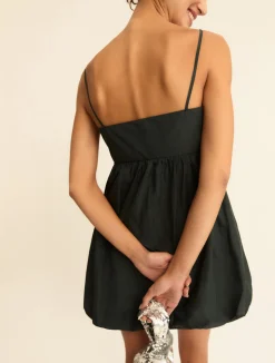Abito a bustier con gonna a palloncino - VERDE SCURO