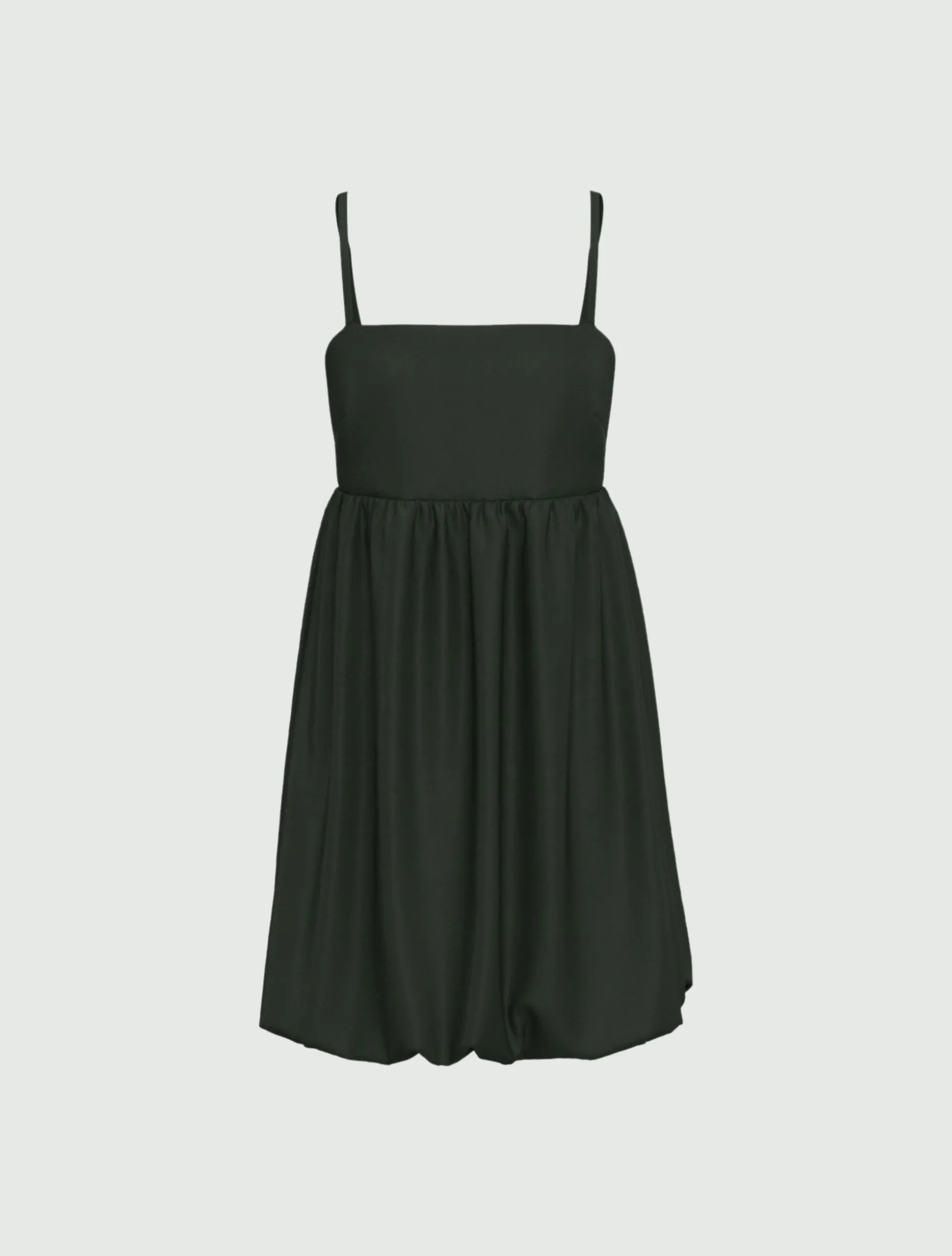 Abito a bustier con gonna a palloncino - VERDE SCURO