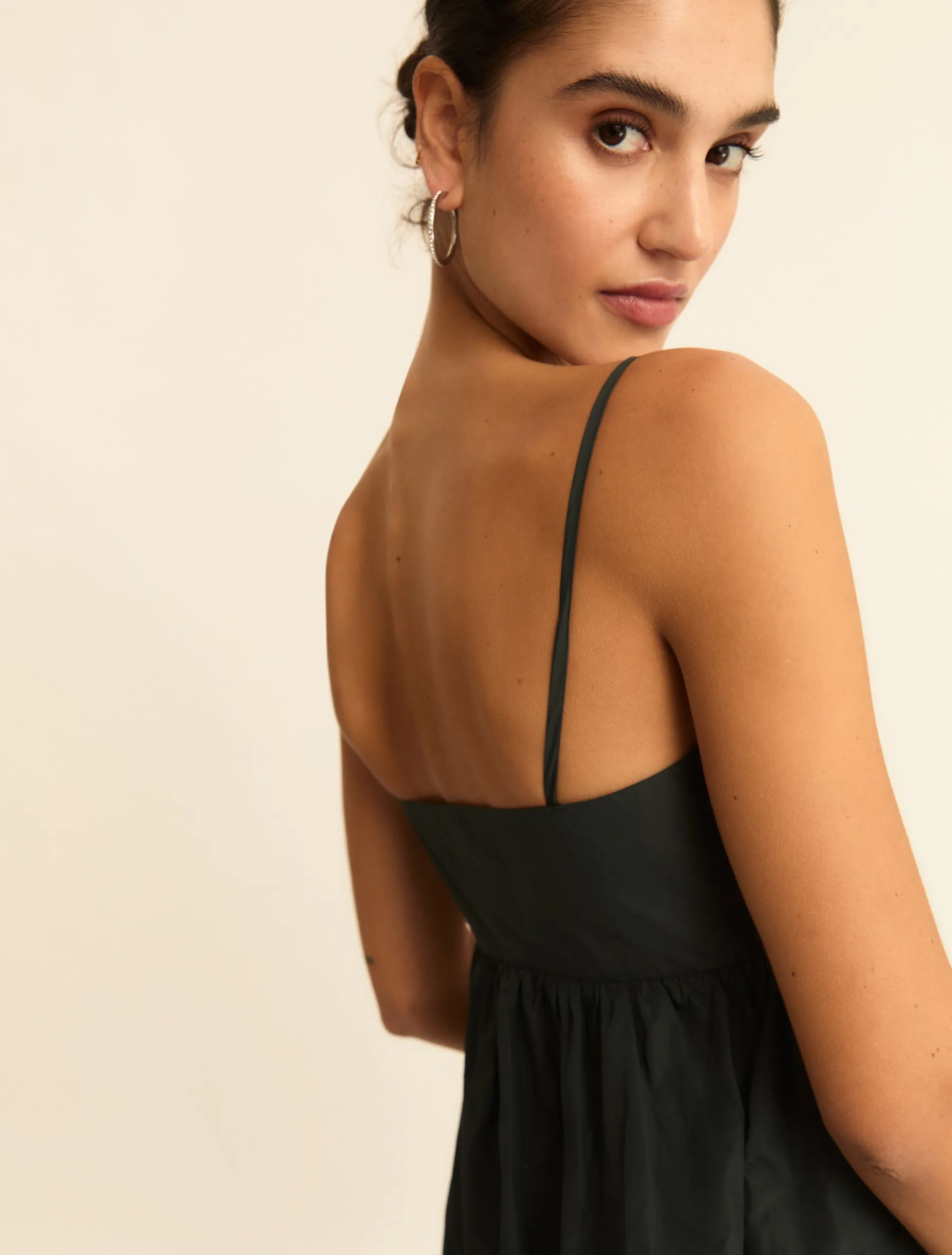 Abito a bustier con gonna a palloncino - VERDE SCURO