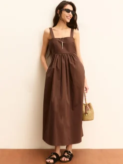 Abito midi in raso stretch - CAFFE`
