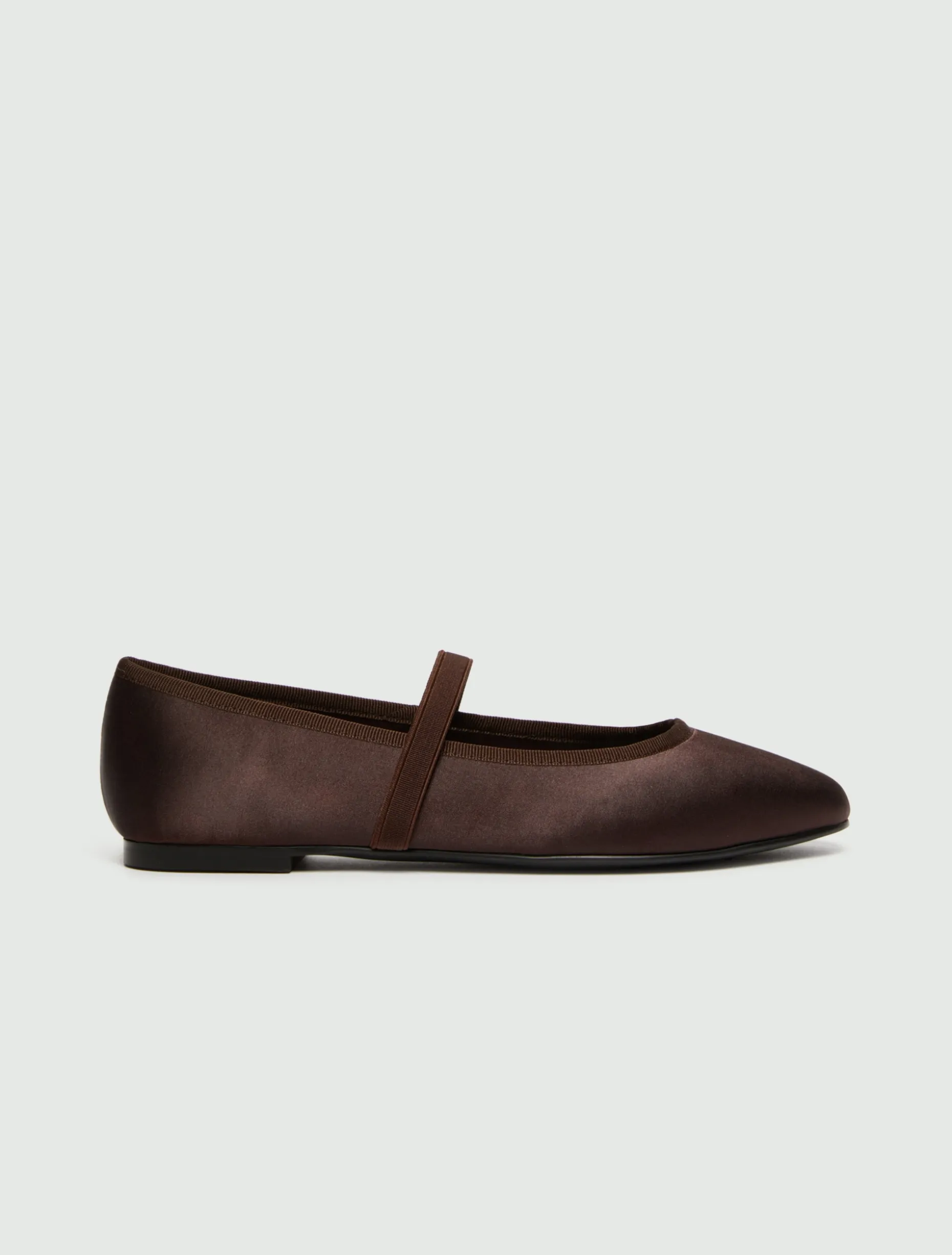 Ballerina in satin - MARRONE