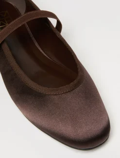 Ballerina in satin - MARRONE
