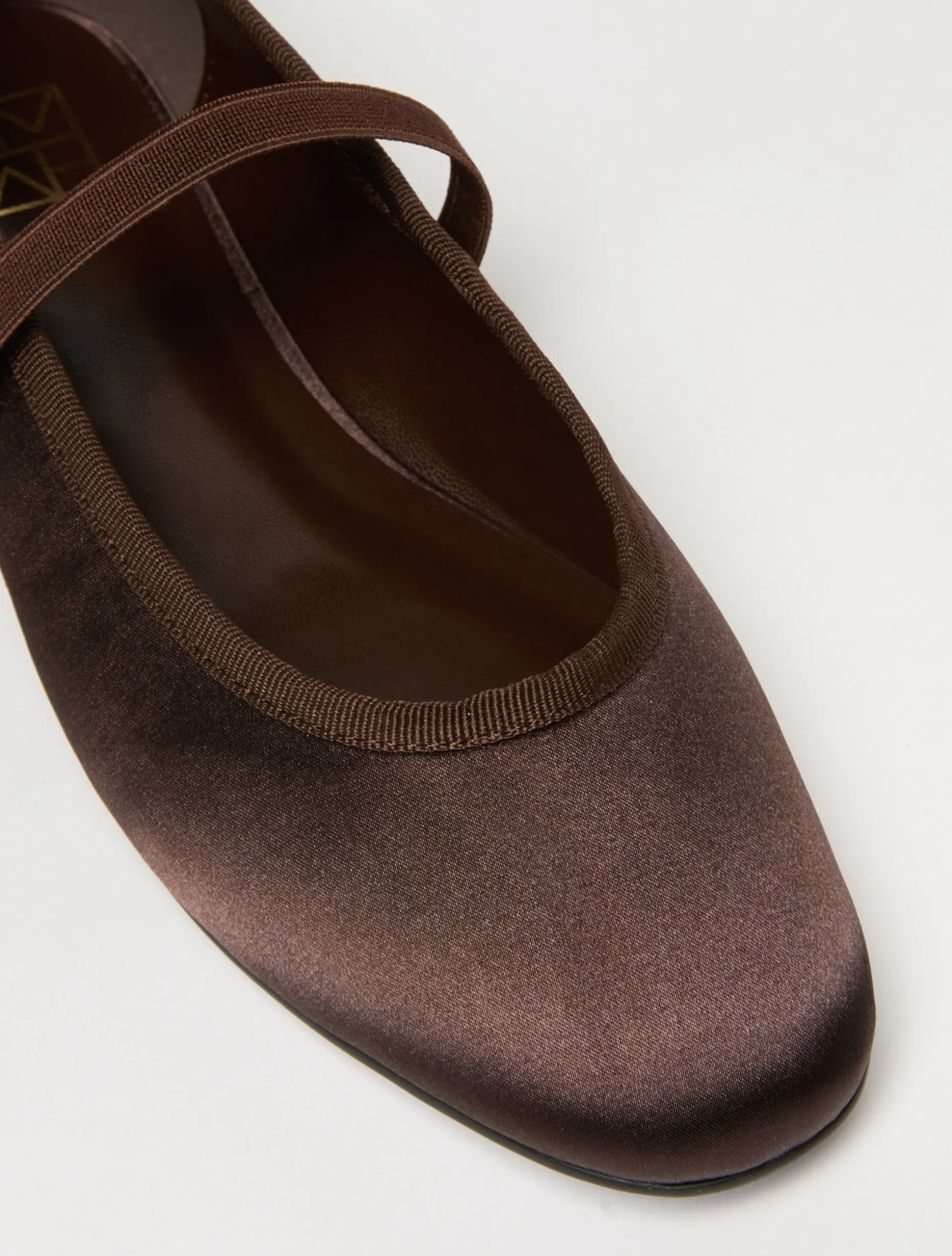Ballerina in satin - MARRONE