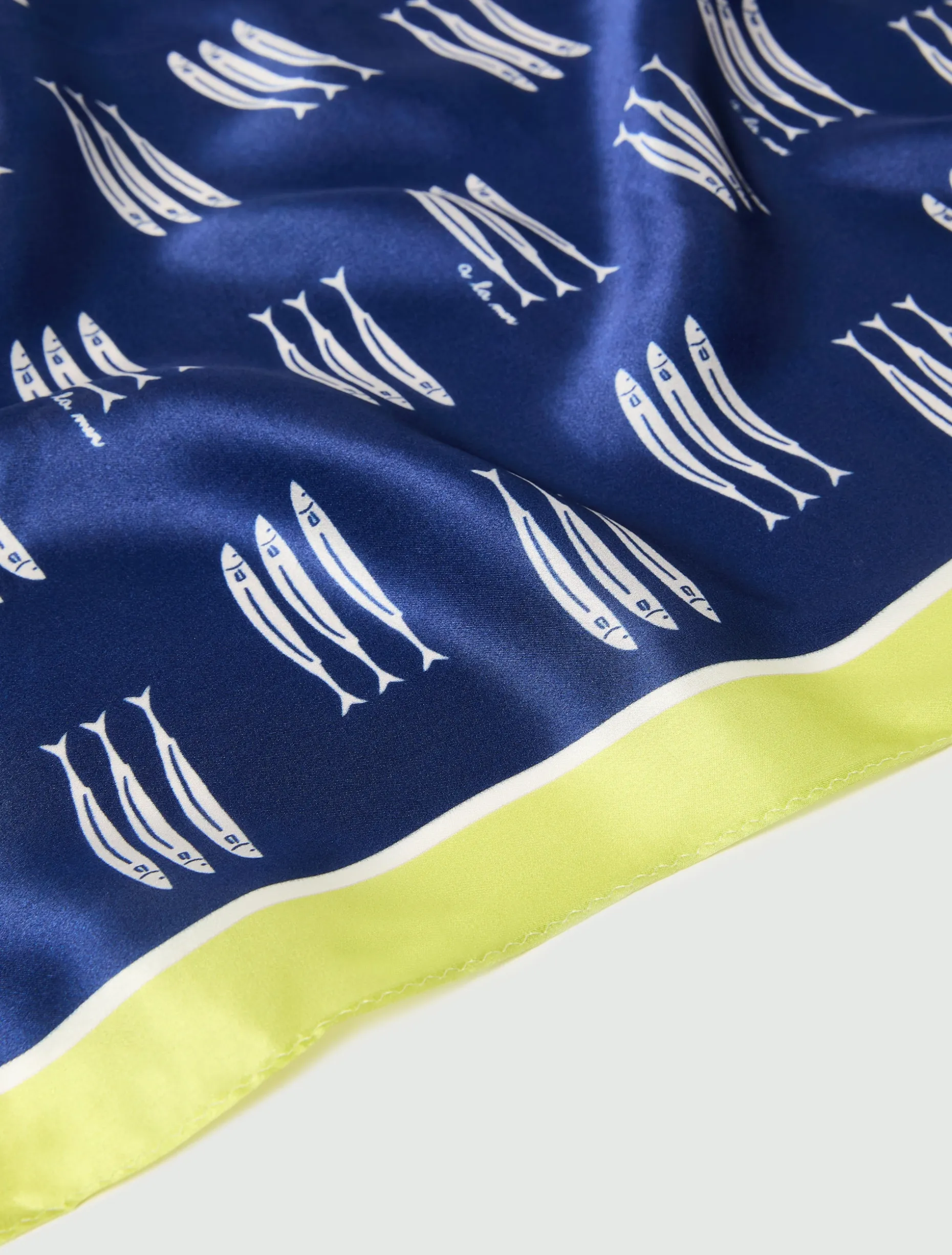 Bandana in twill di seta - BLU