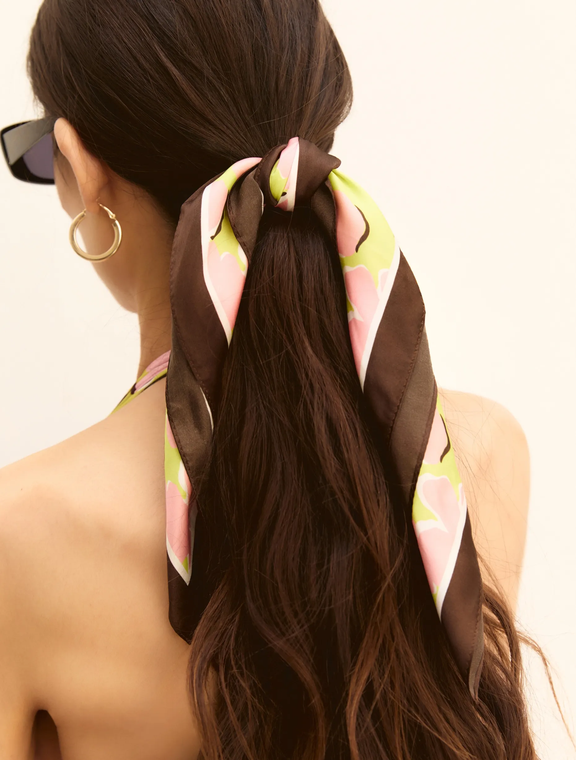 Bandana in twill di seta - VERDE MELA