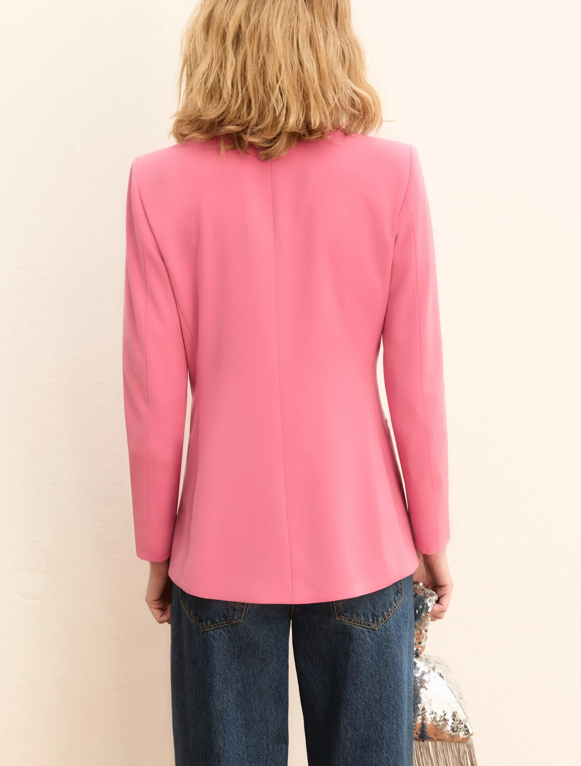 Blazer doppiopetto stretch - ROSA ANTICO