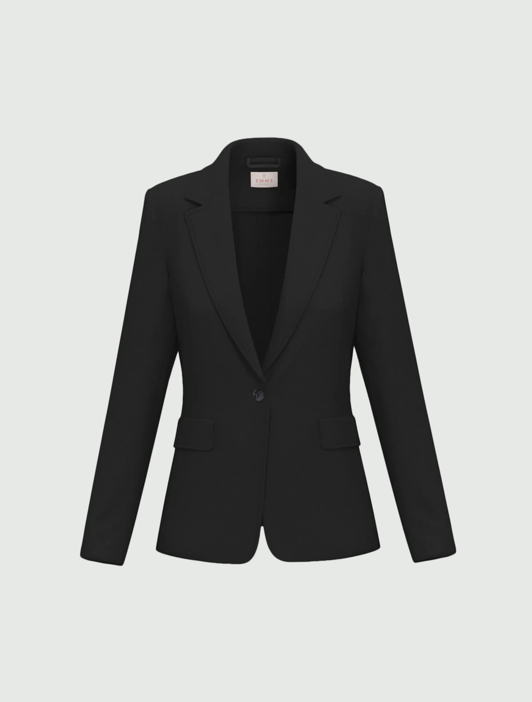 Blazer semi aderente in jersey - NERO