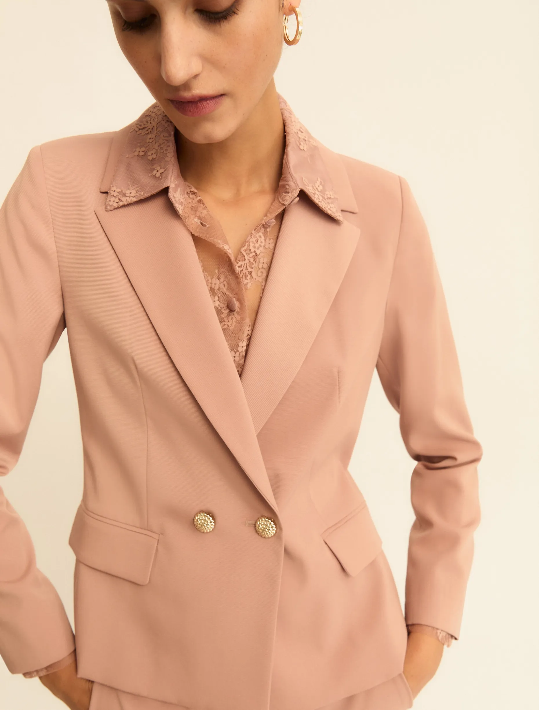 Blazer doppiopetto in faille stretch - MALVA