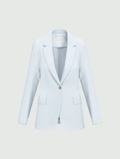 Blazer in lino - AZZURRO