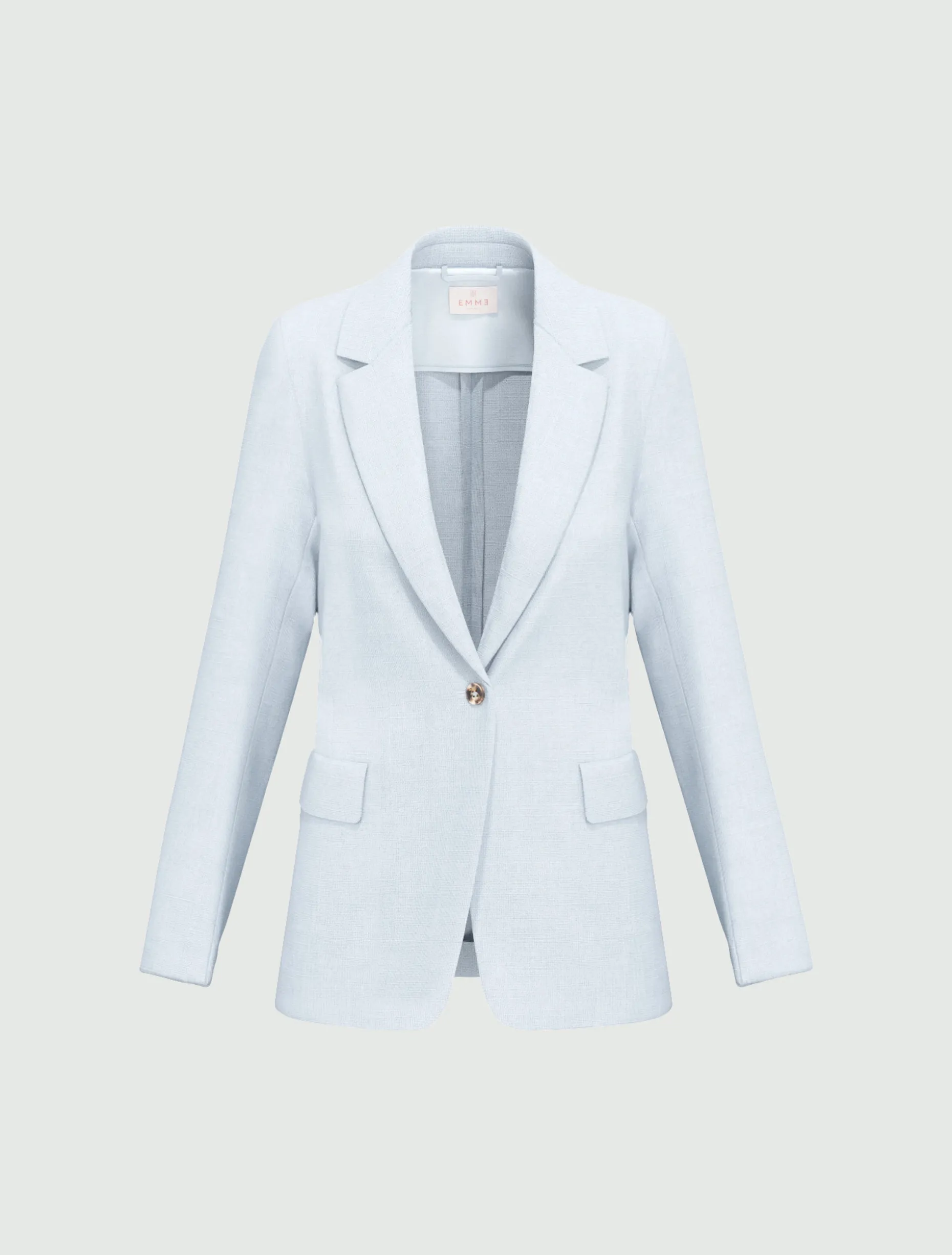 Blazer in lino - AZZURRO
