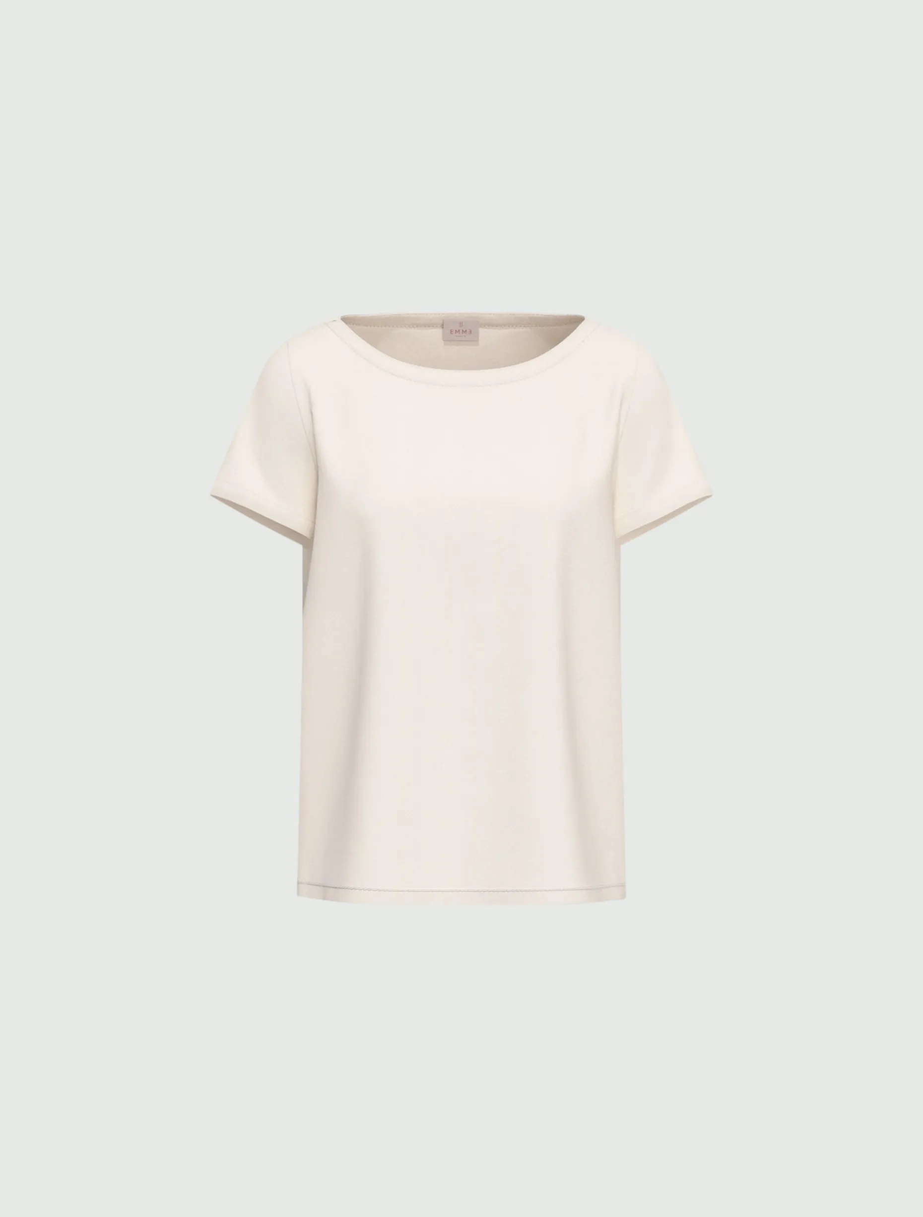 Blusa in crepe di misto seta - BIANCO LANA