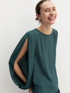 Blusa in crepe di viscosa - VERDE