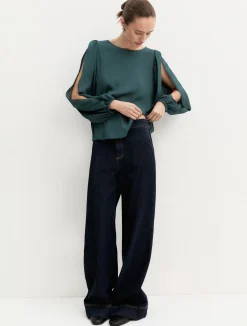 Blusa in crepe di viscosa - VERDE