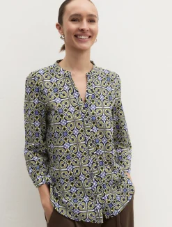 Blusa in mussola stampata - PERVINCA
