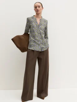Blusa in mussola stampata - PERVINCA