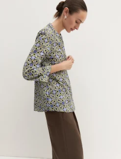 Blusa in mussola stampata - PERVINCA