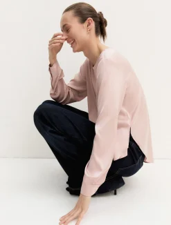 Blusa in raso stretch - ROSA