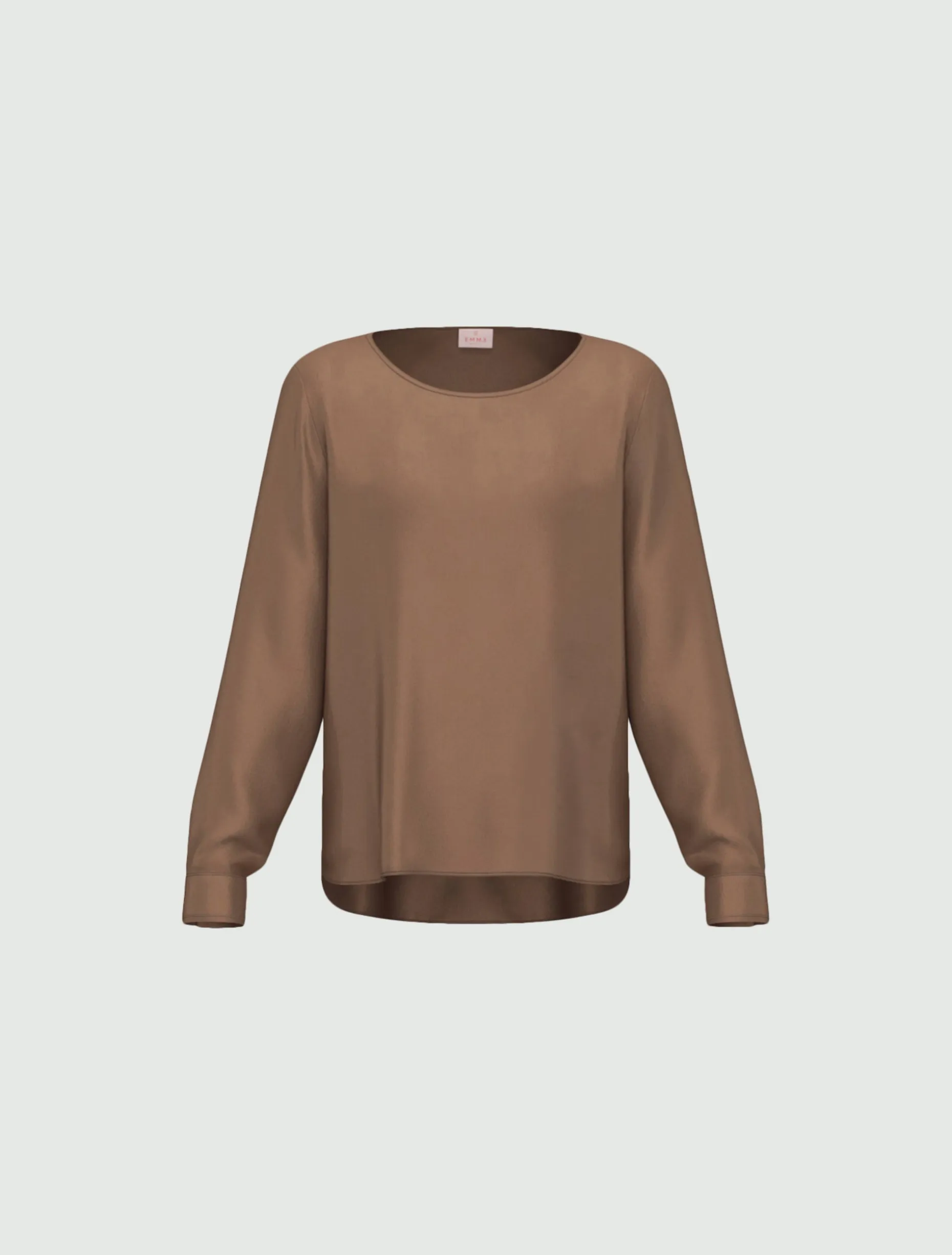 Blusa in raso stretch - TORTORA