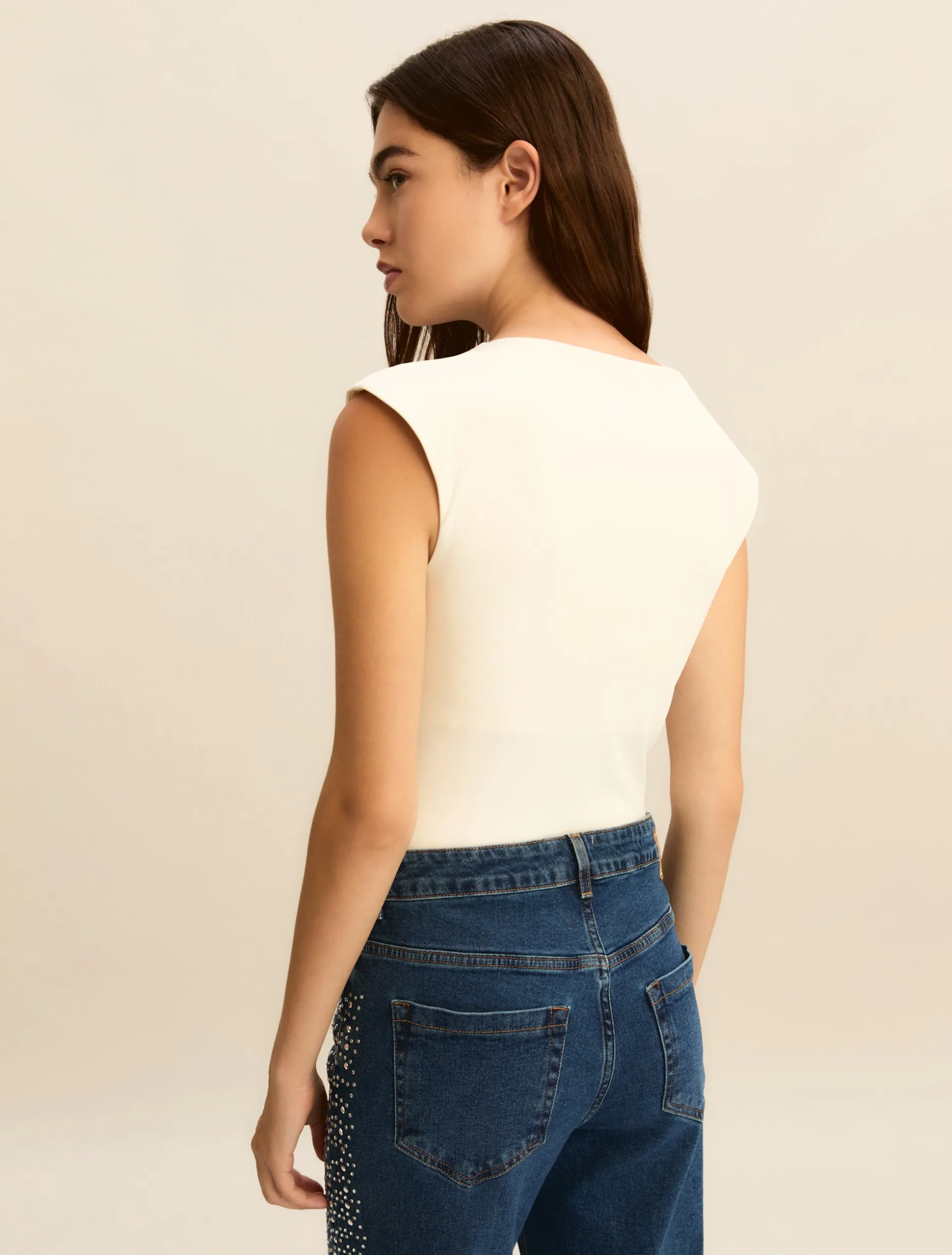 Body in jersey stretch - BIANCO LANA