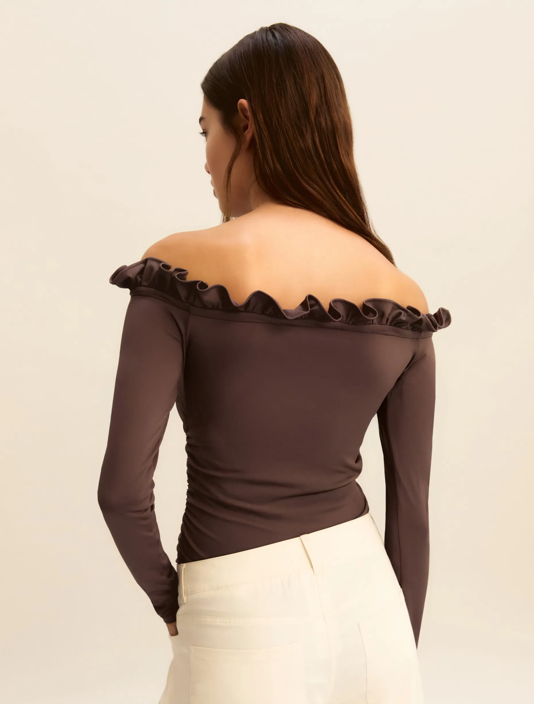 Body off shoulder in jersey stretch - TESTA DI MORO