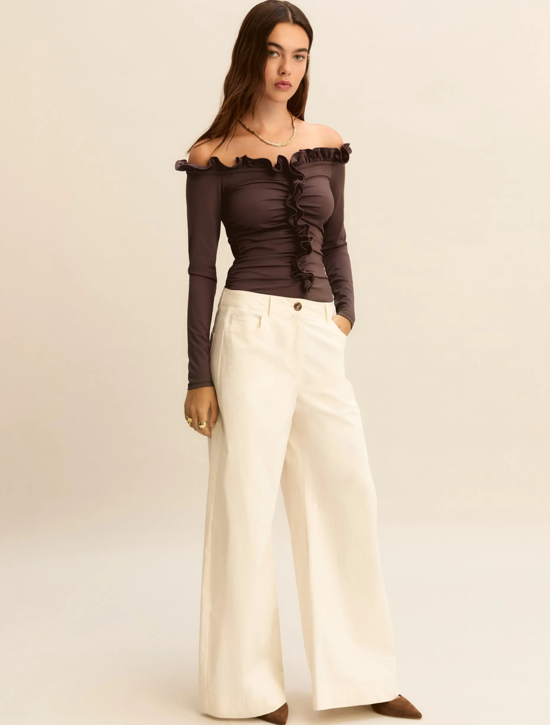Body off shoulder in jersey stretch - TESTA DI MORO