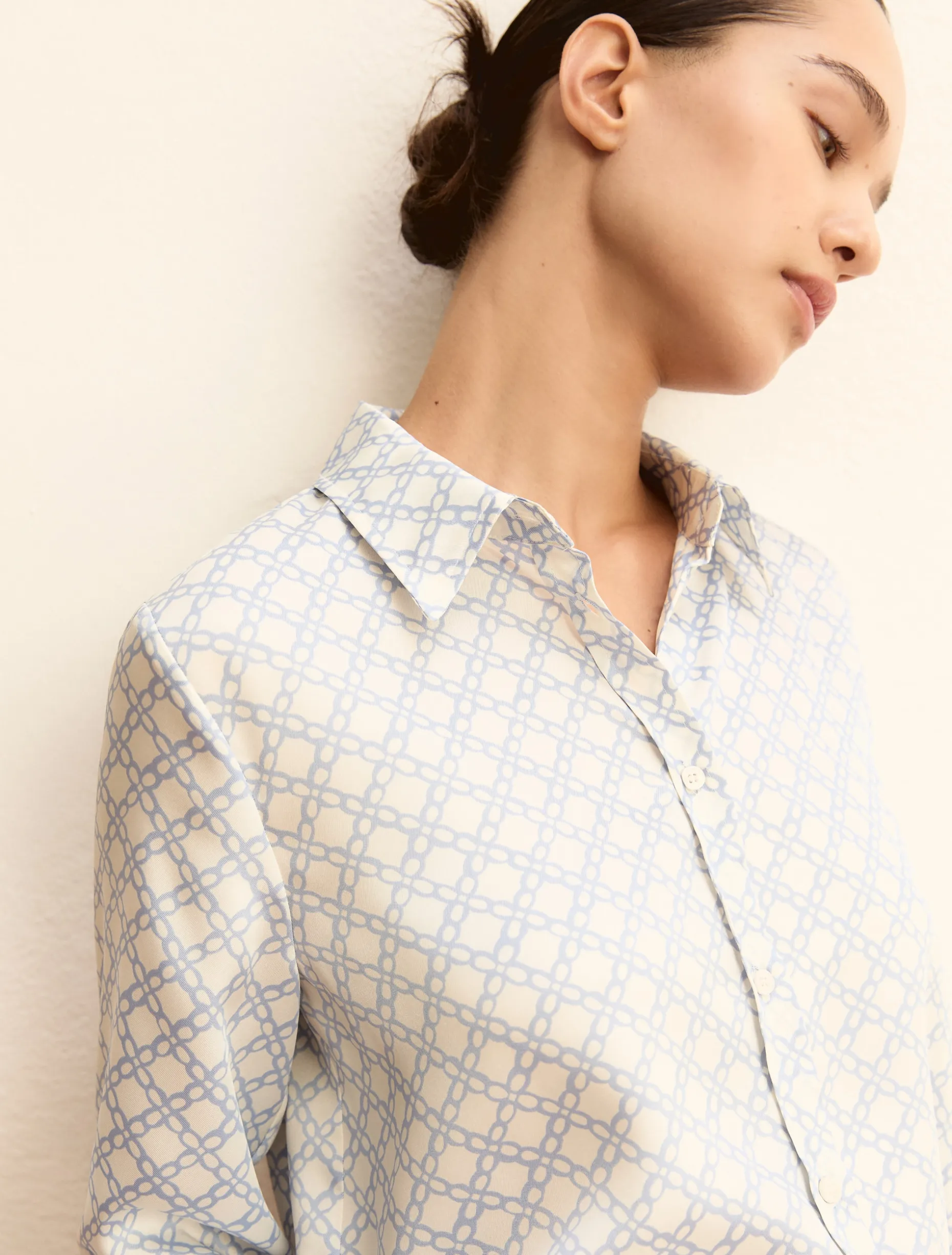 Camicia in twill - AZZURRO