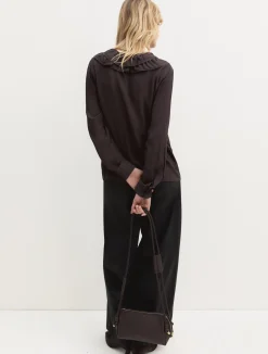 Camicia con rouche - TESTA DI MORO