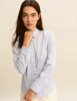 Camicia in popeline - AZZURRO