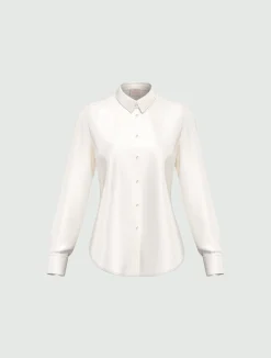 Camicia in raso leggero - BIANCO
