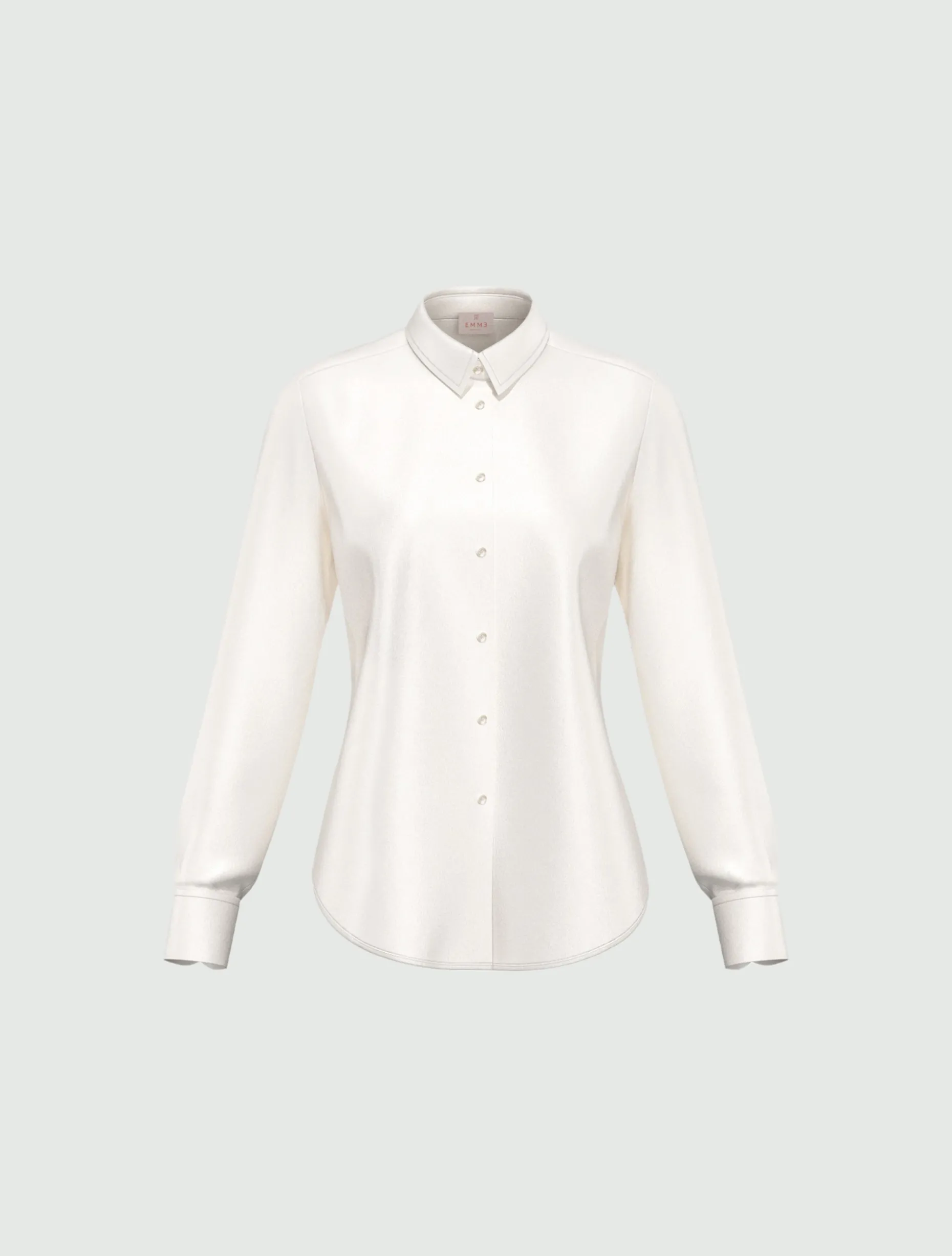 Camicia in raso leggero - BIANCO