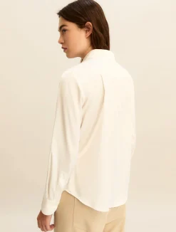 Camicia in raso leggero - BIANCO