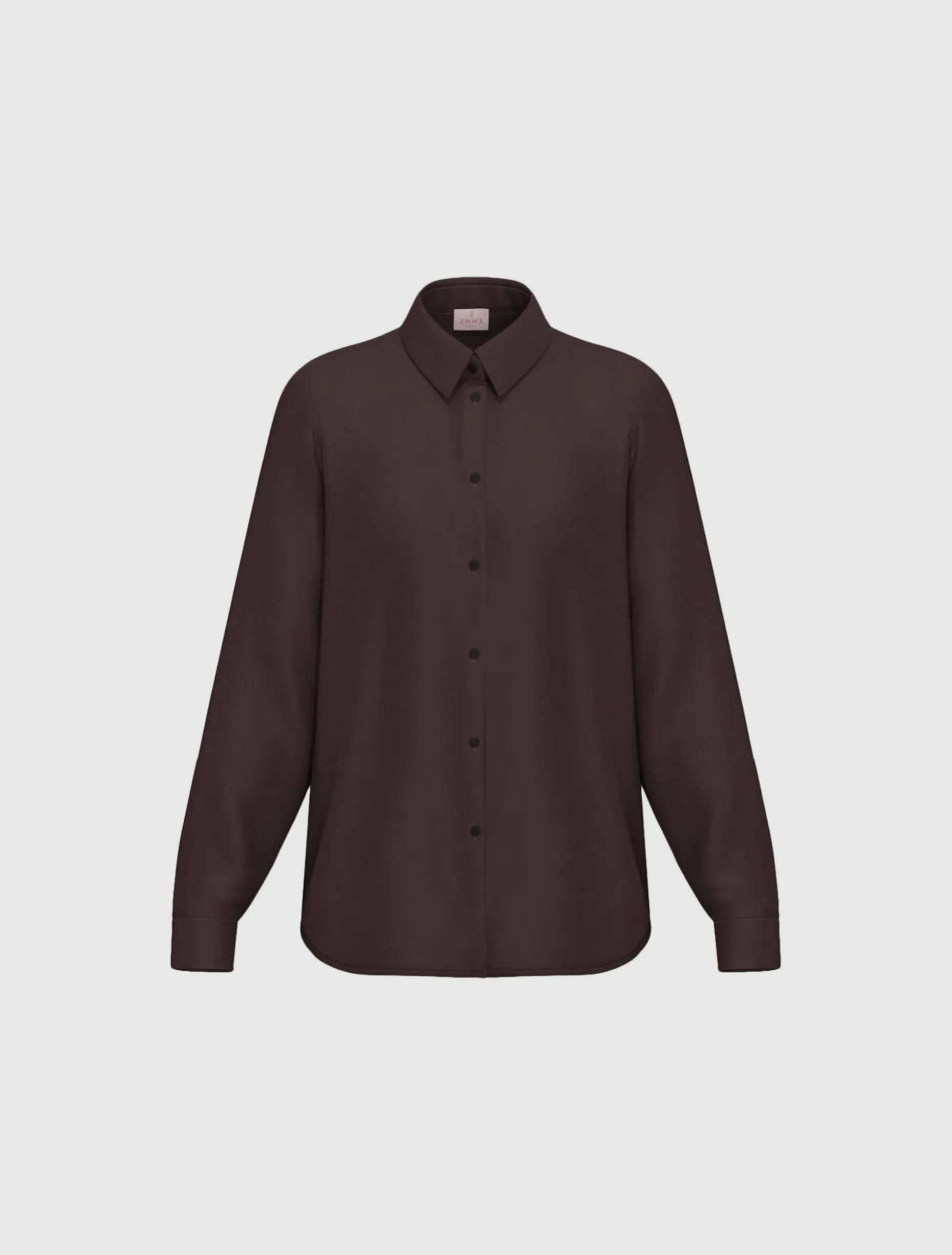 Camicia in raso stretch - TESTA MORO