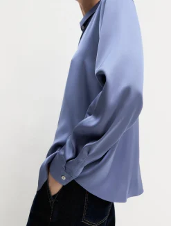 Camicia in raso stretch - ORTENSIA