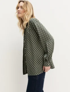 Camicia in twill stampato - SALVIA