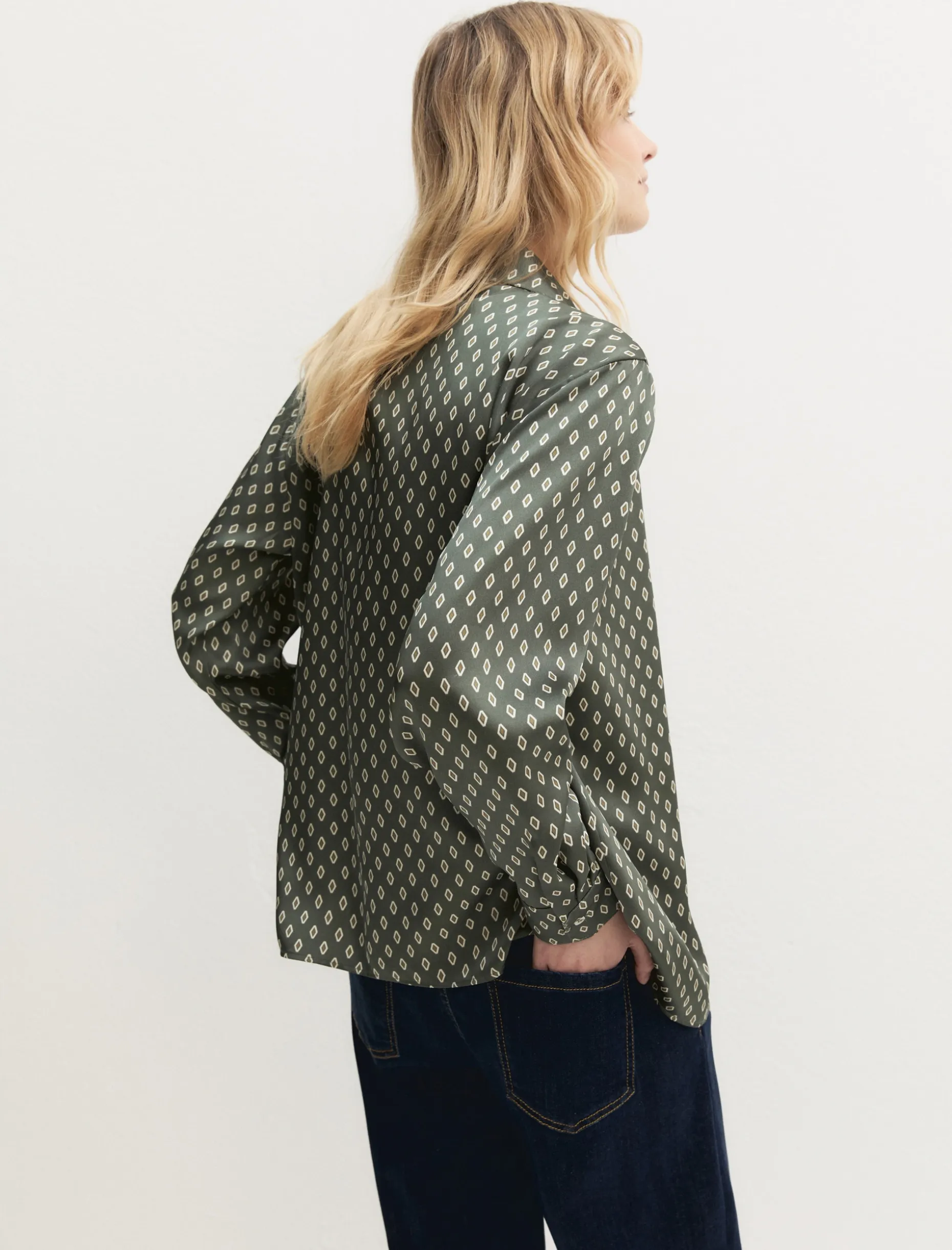 Camicia in twill stampato - SALVIA