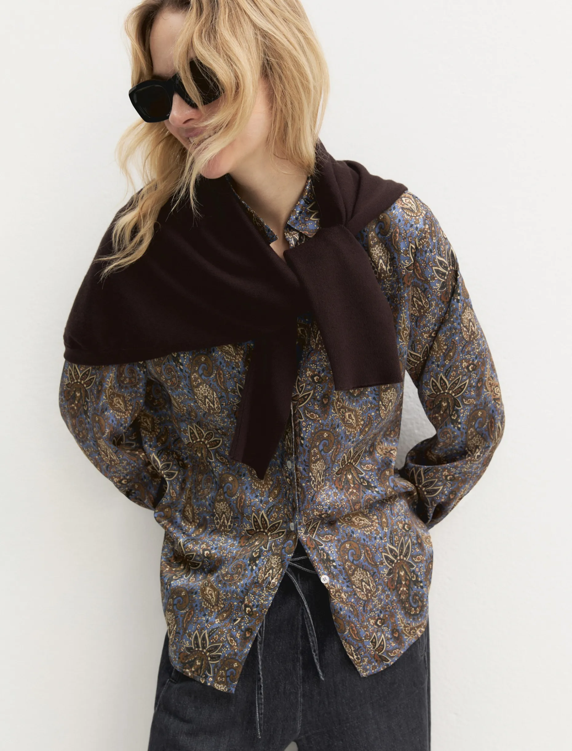 Camicia in twill stampato - ORTENSIA