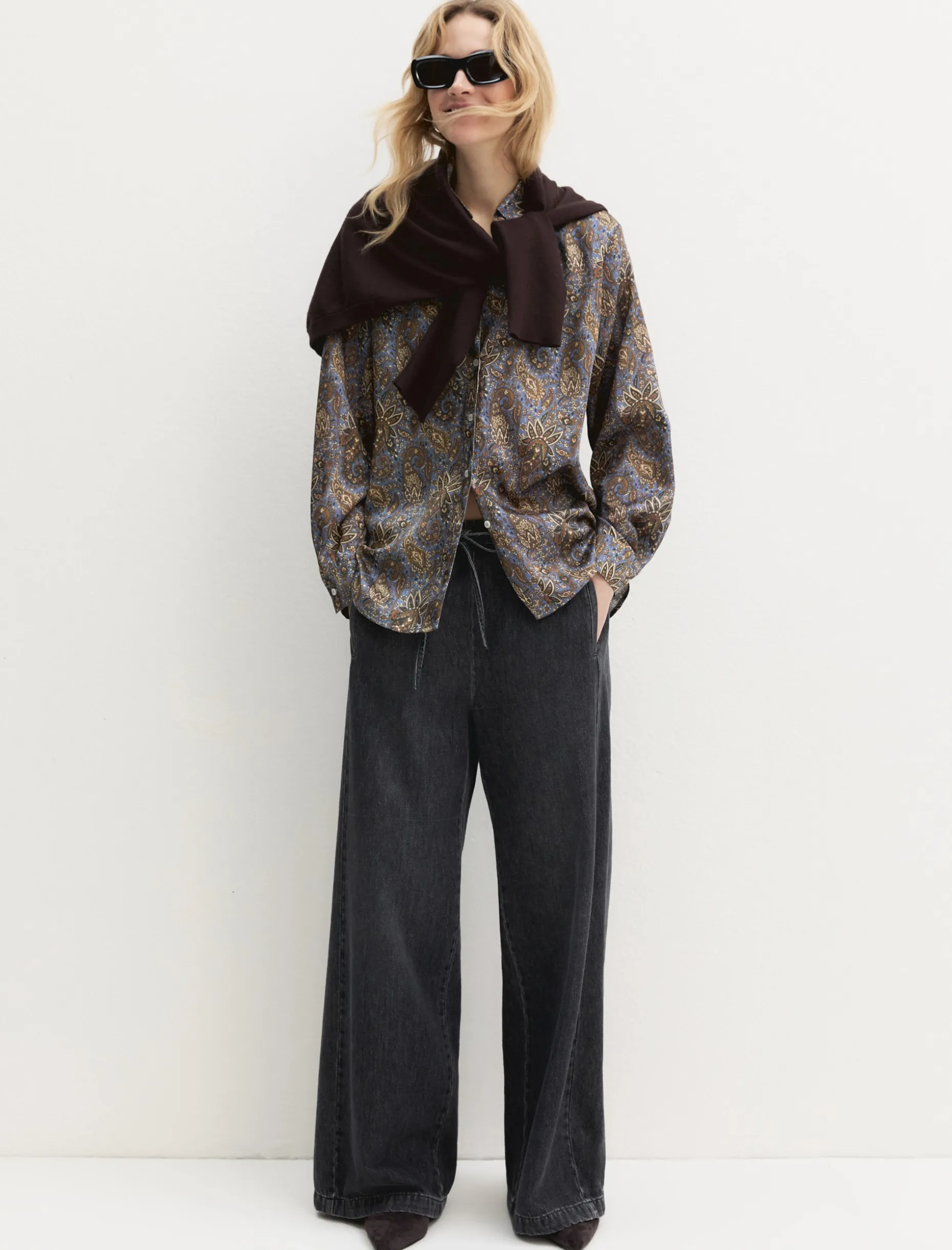 Camicia in twill stampato - ORTENSIA