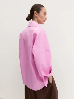 Camicia over con nastro - ROSA INTENSO