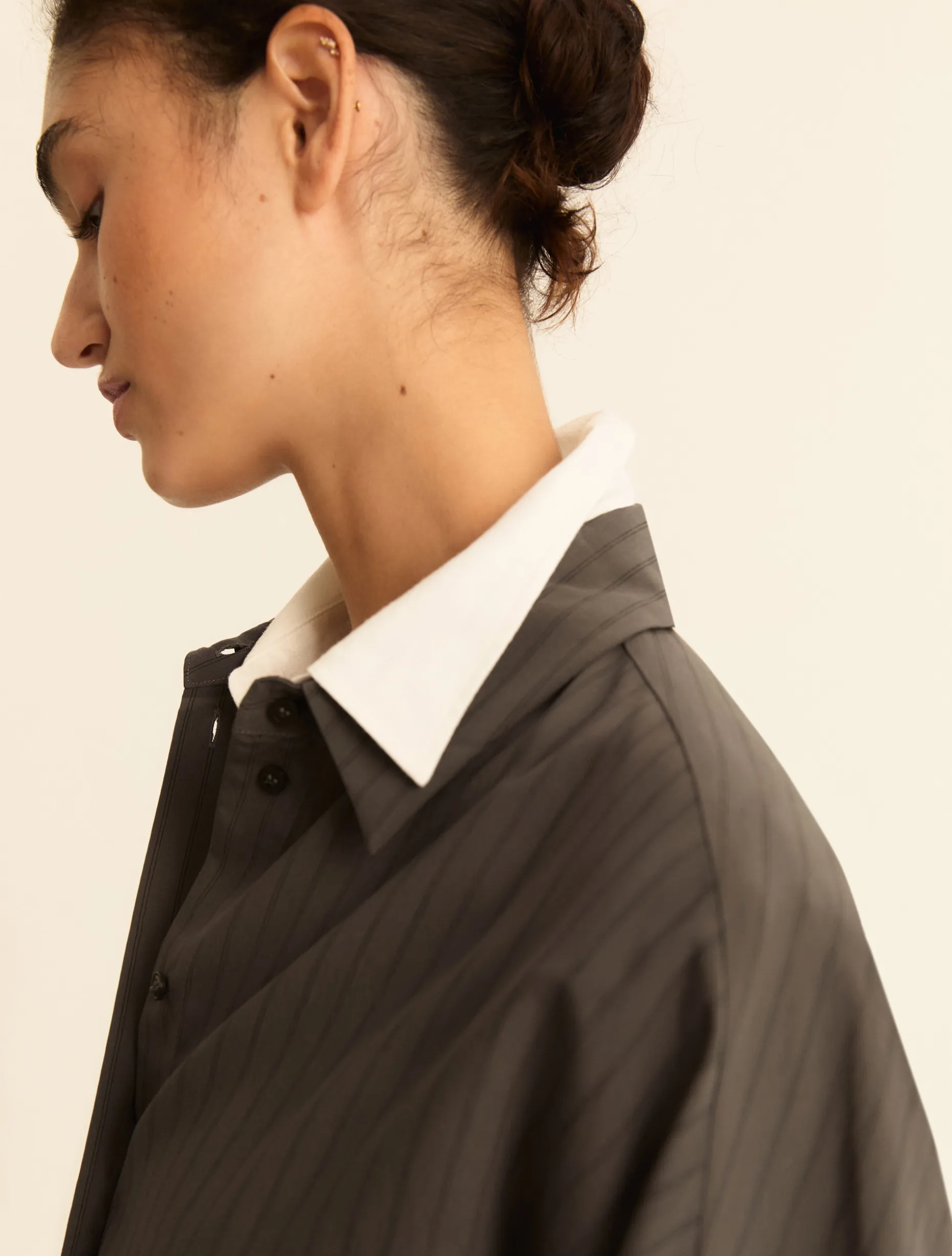Camicia in misto viscosa - GRIGIO VERDE