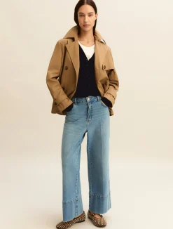 Cardigan corto in viscosa stretch - BLU