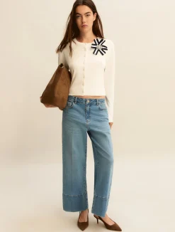 Cardigan corto in viscosa stretch - BIANCO