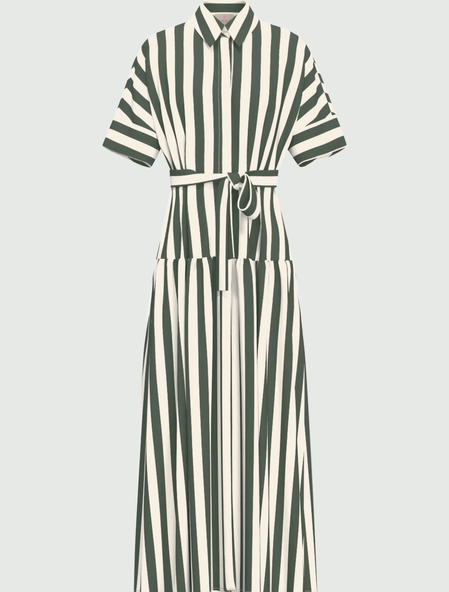 Chemisier con balza - VERDE SCURO