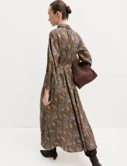 Chemisier lungo in twill stampato - SOTTOBOSCO