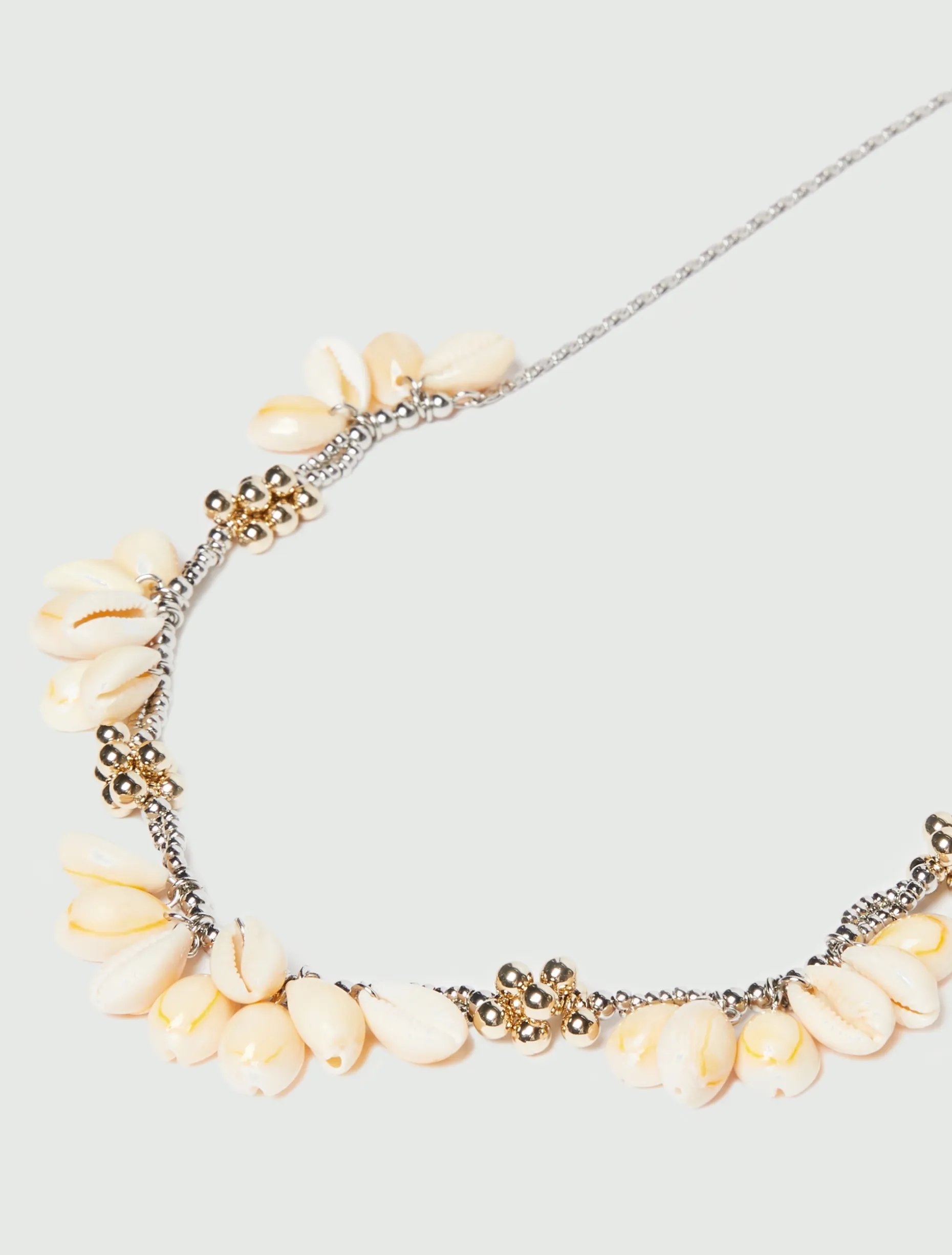 Collana con perline e conchiglie - ARGENTO