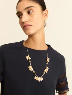 Collana con perline e conchiglie - ARGENTO