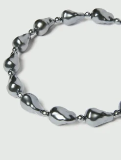Collana girocollo con perle bijoux - GRAFITE