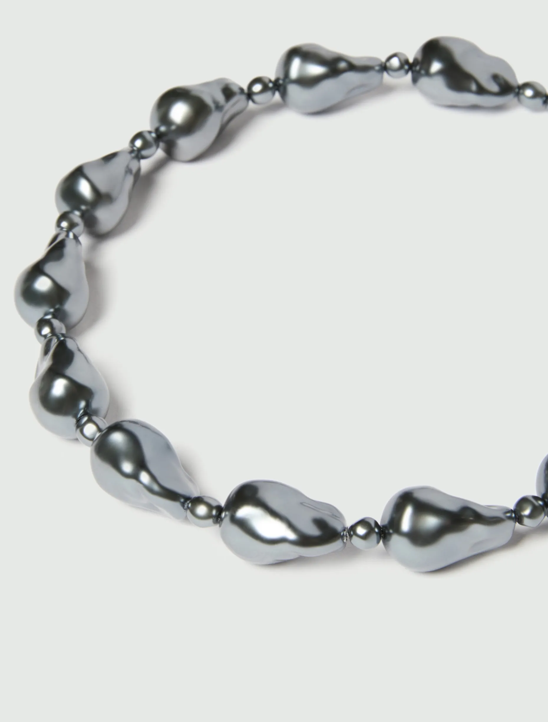 Collana girocollo con perle bijoux - GRAFITE