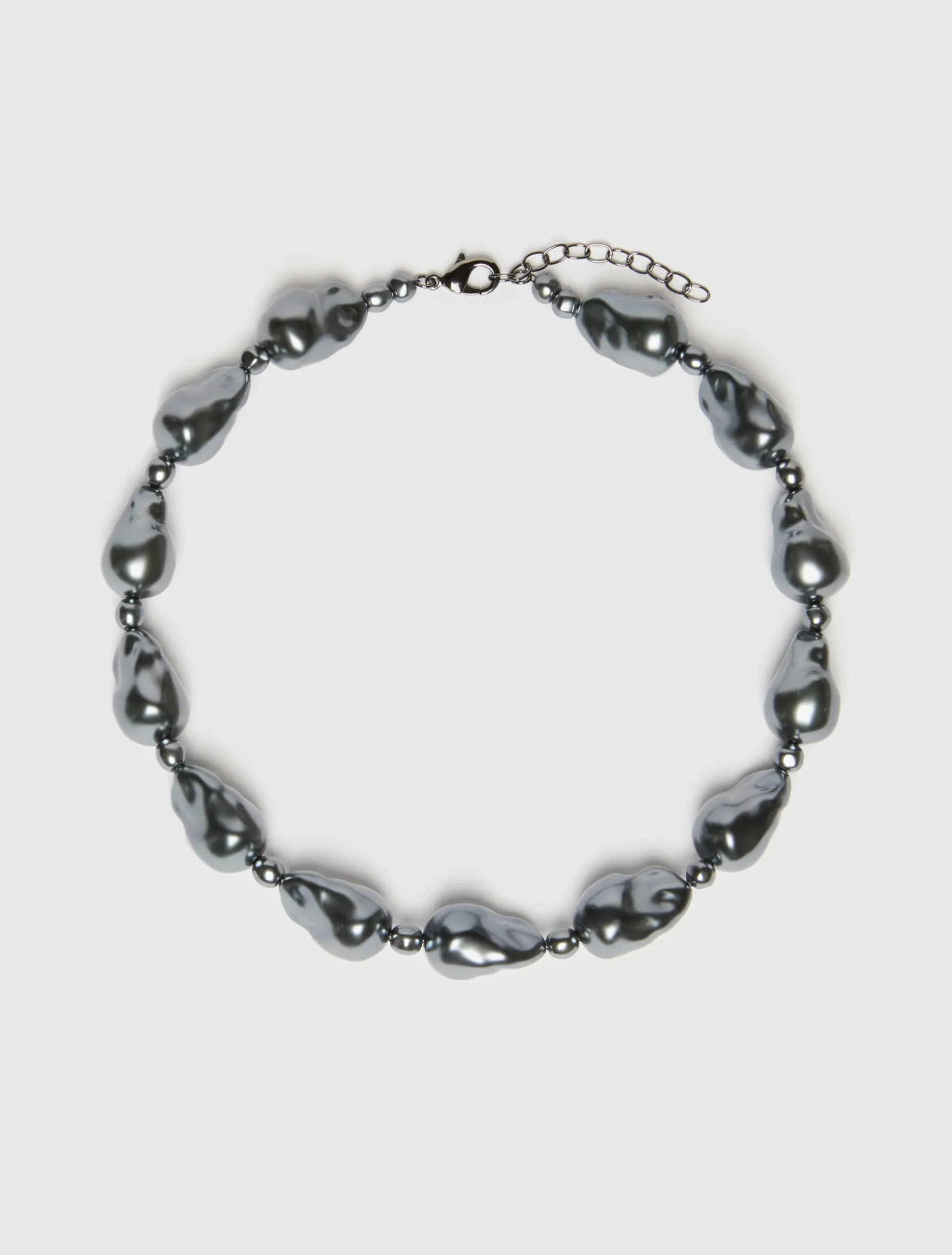 Collana girocollo con perle bijoux - GRAFITE